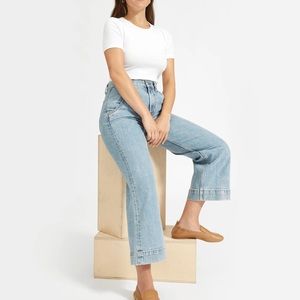 EVERLANE wide legged ankle jeans
